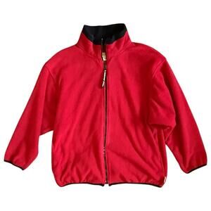 London Fog Red Fleece Jacket – Size Large
